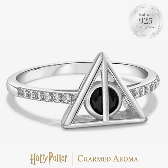 Harry Potter Deathly Hallows ring, Charmed Aroma 925 Sterling Silver - Picture 1 of 10